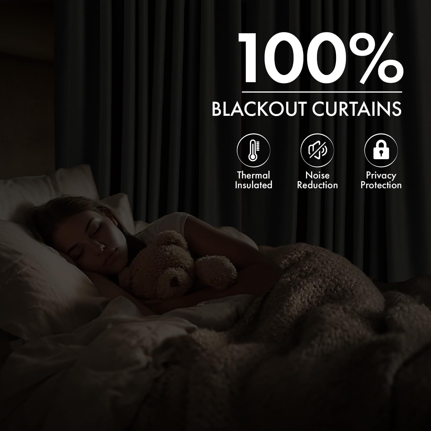 MIULEE 100% Blackout Linen Curtains for Bedroom 84 inches Long, Thermal Insulated Room Darkening Black Out Drapes for Living Room, Back Tab Rod Pocket, 2 Panels Set, 40 Wide x 84 Length, Cream