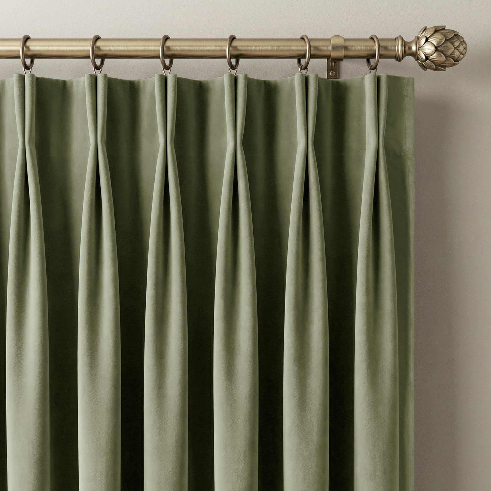 NICETOWN Black Velvet Pinch Pleated Blackout Room Darkening Window Curtains 92 Inch Long for Living/Dining Room Bedroom Theater Heat Insulate Velvet Back Tab Track Drapes Hooks 2 Panels W40