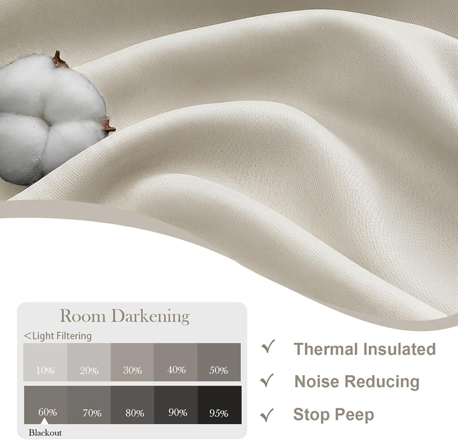 Gwine 24 Inch Length Kitchen Curtains Sets, Light Filtering Half Window Short Curtain Tiers for Bathroom Basement Cabinet Camper Small Windows, 2 PCS, Each 30" Wx24 L, Natural