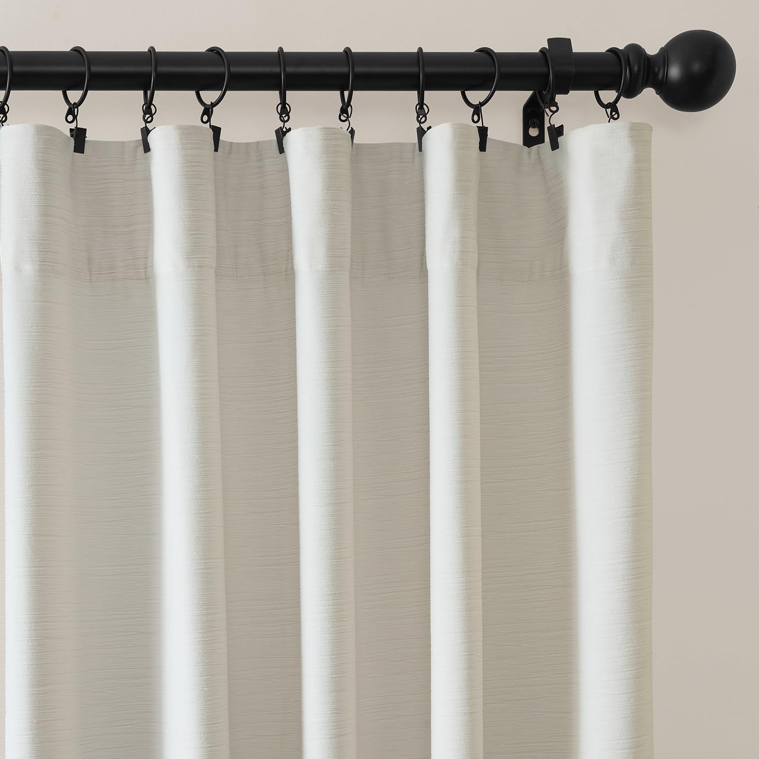 HPD Half Price Drapes Ravello Burnout Velvet Curtains 84 Inches Long (1 Panel) - Rod Pocket Room Darkening Curtains & Drapes for Bedroom, Living Room & Windows - 50X84, White
