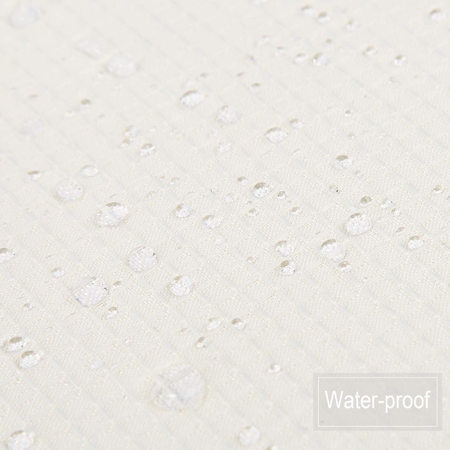 NANAN Bathroom Curtains Window, Waffle Weave Textured Short Tier Curtain, Waterproof Window Covering Kitchen Cafe Curtains - 30" x 36", Ivory, Set of 2