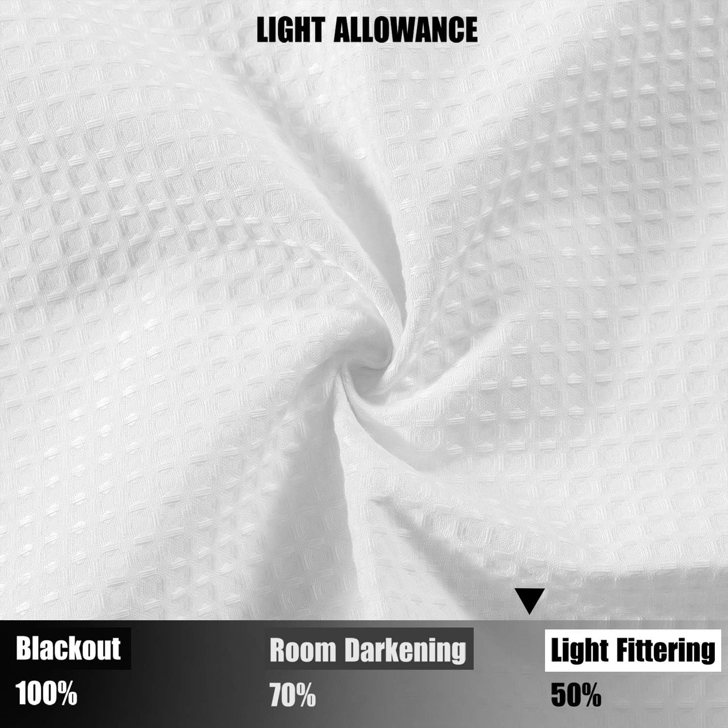 Barossa Design Waffle Weave Half Window Tier Curtains: 30 Inch Length for Small Window in Kitchen & Bathroom, Waterproof and Washable - White, 36" x 30" for Each Panel, Set of 2