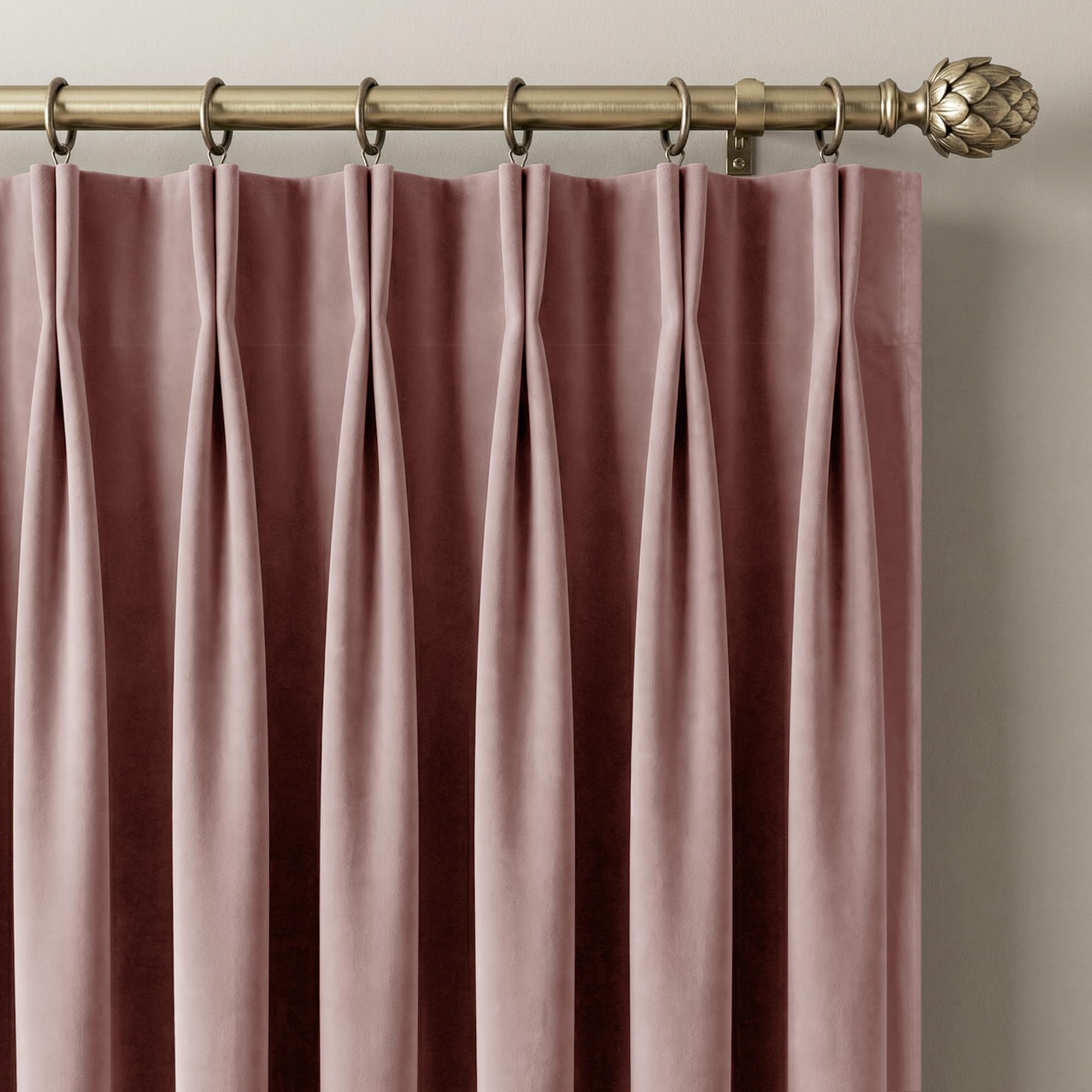 NICETOWN Black Velvet Pinch Pleated Blackout Room Darkening Window Curtains 92 Inch Long for Living/Dining Room Bedroom Theater Heat Insulate Velvet Back Tab Track Drapes Hooks 2 Panels W40