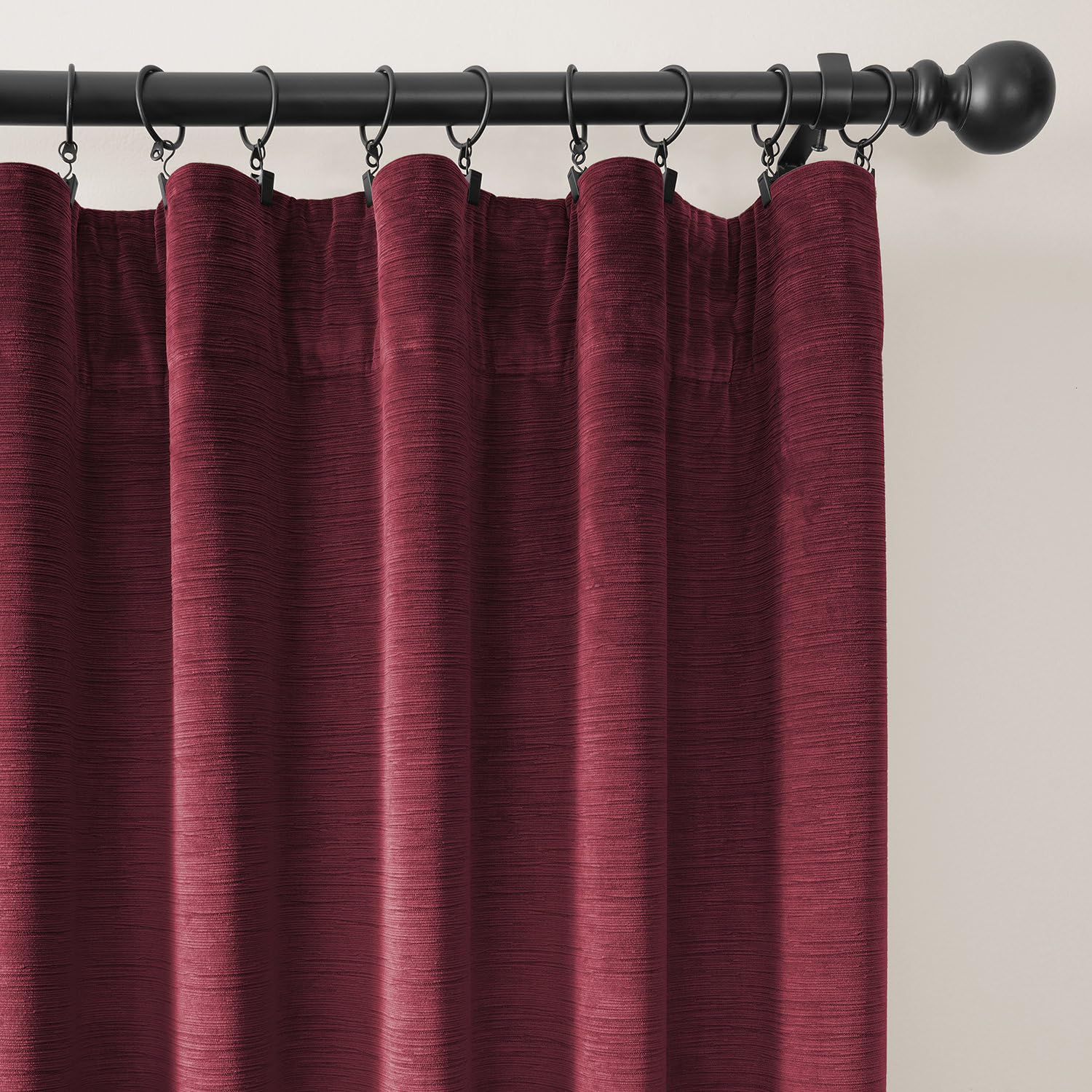 HPD Half Price Drapes Ravello Burnout Velvet Curtains 84 Inches Long (1 Panel) - Rod Pocket Room Darkening Curtains & Drapes for Bedroom, Living Room & Windows - 50X84, White