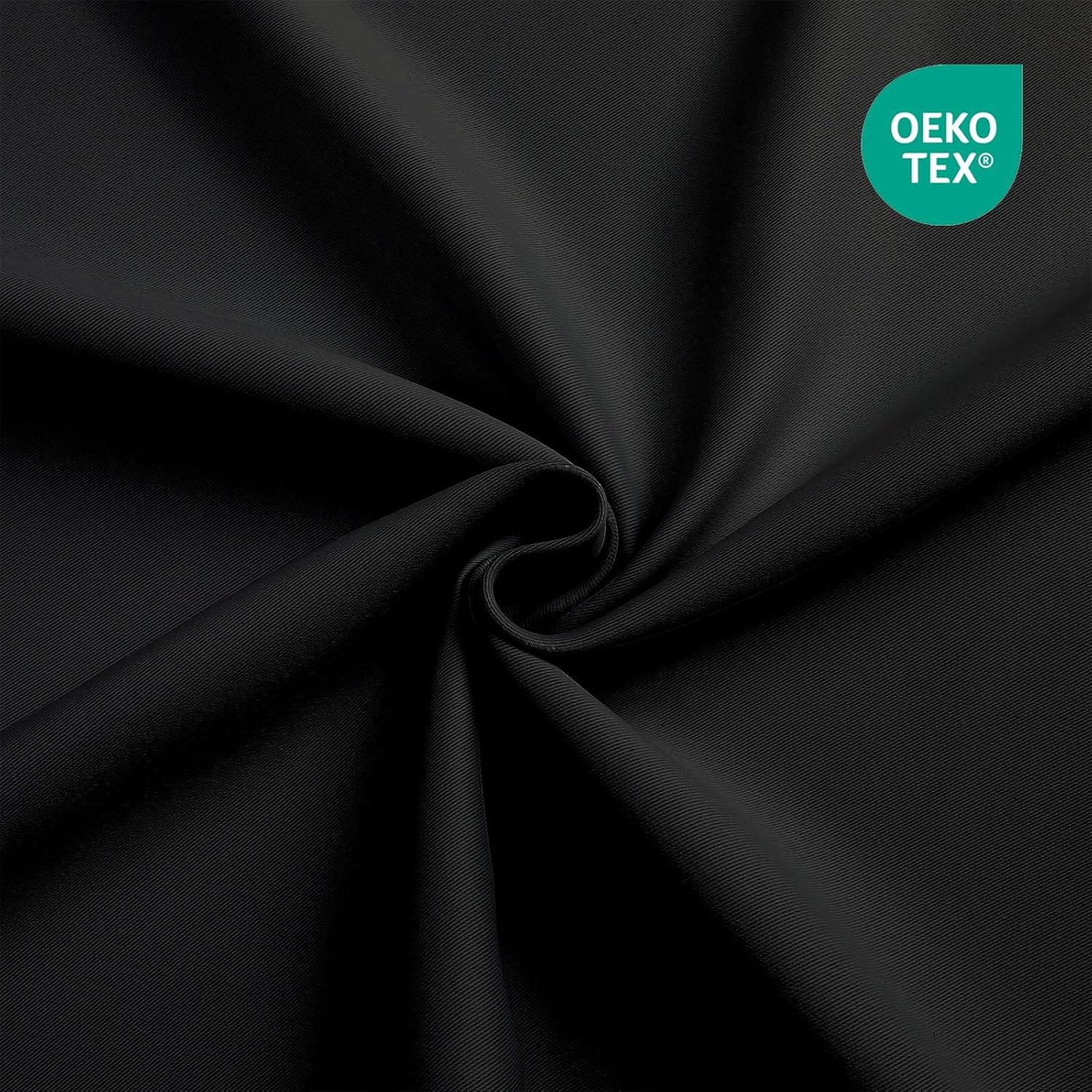 CUCRAF Black Blackout Curtains 72 Inches Long, Thermal Insulated Noise Reducing Grommet Window Drapes for Bedroom & Living Room(52x72 Inch, 2 Panels)