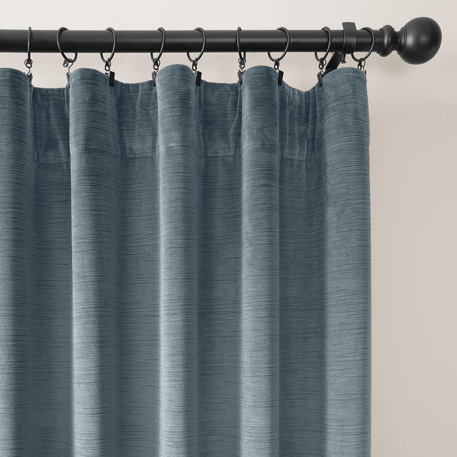 HPD Half Price Drapes Ravello Burnout Velvet Curtains 84 Inches Long (1 Panel) - Rod Pocket Room Darkening Curtains & Drapes for Bedroom, Living Room & Windows - 50X84, White