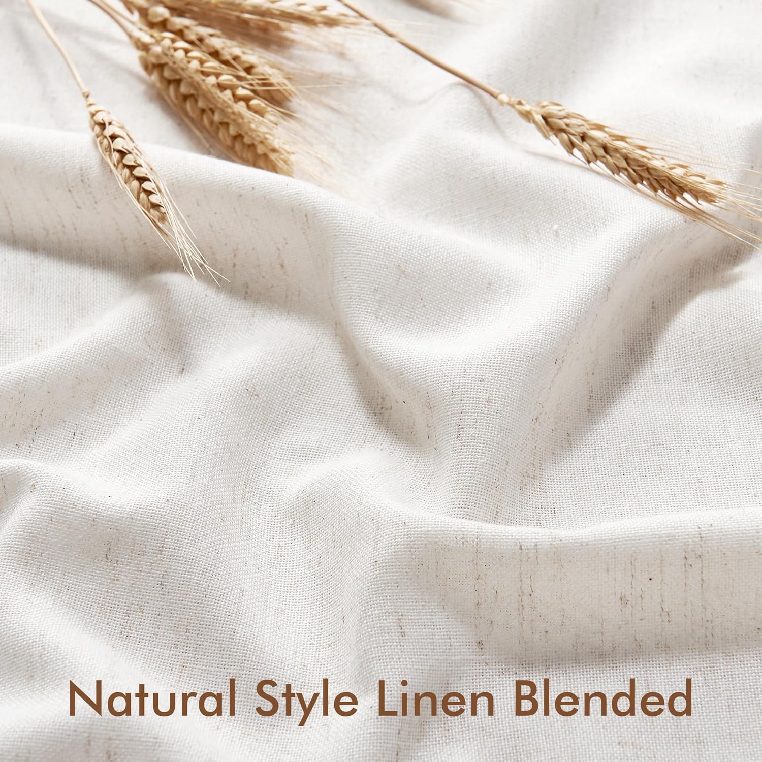 NICETOWN Linen Front Door Curtain 64 Inch Length for Glass Window, Cream Small Short Top and Botton Rod Pocket Curtains for Bedroom, 26 x 64, 1 Panel