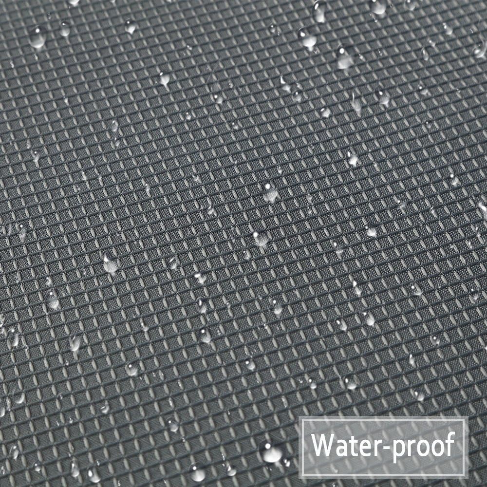 NANAN Tier Curtains, Waffle Woven Textured Kitchen Tier Curtains Cafe Curtains, Waterproof Half Window Covering Short Curtain for Bathroom - 30" x 24", Grey, Set of 2