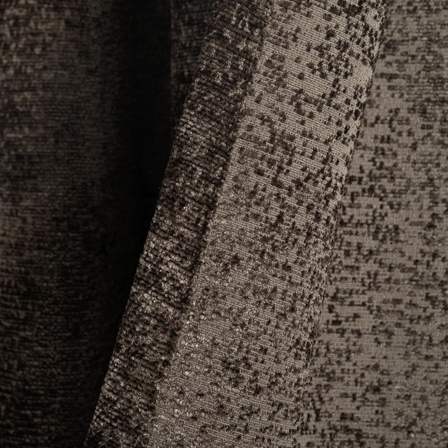 Lush Decor Aspen Luxury Velvet Chenille Light Filtering Window Curtain Panel Single 52" W x 84" L Brown - Drapes - Velvet Curtains for Living Room